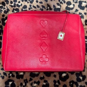 Estée Lauder Red Card Suited Themed Cosmetic/Toiletry Bag